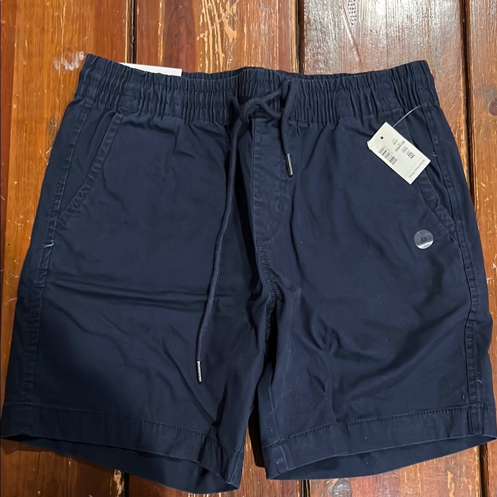 Navy Blue Drawstring Shorts